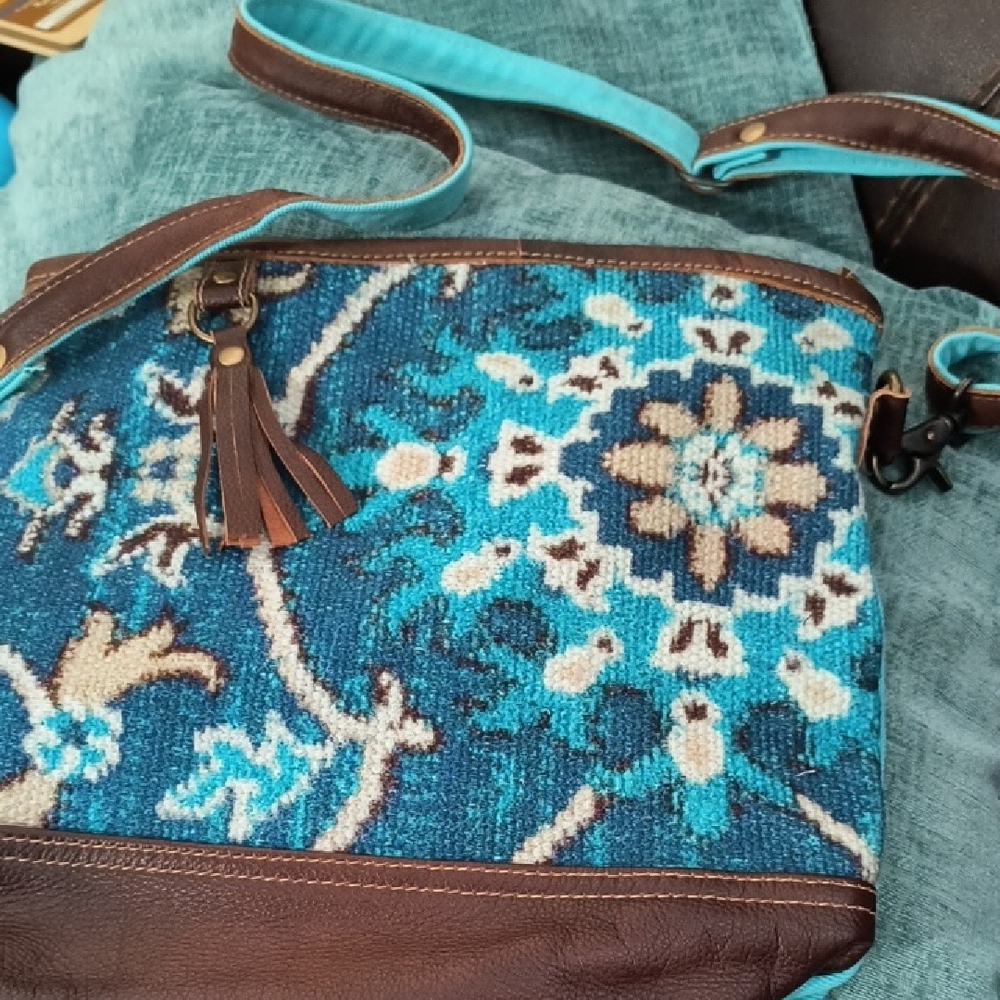Myra Bag Blue Patterned - image 1